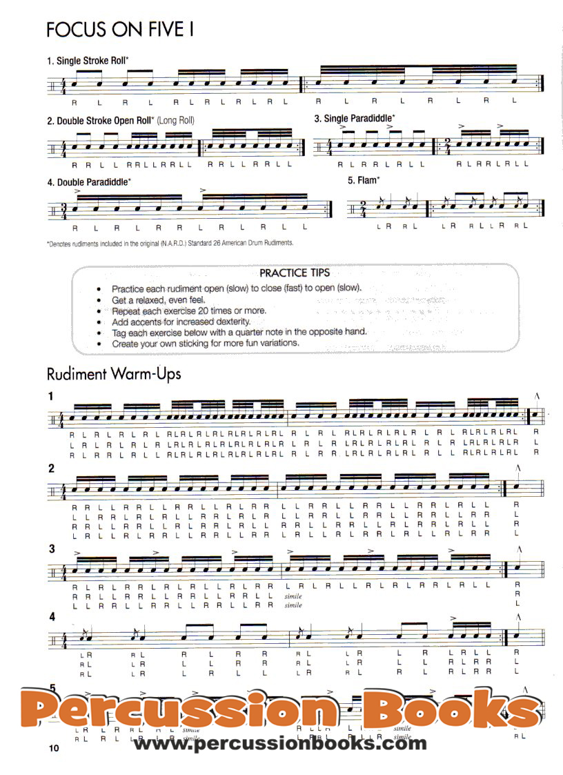 Rudimental Drum Solos for the Marching Snare Drummer Sample 1